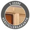 Karibu 38 mm Saunahaus Melo 3 naturbelassen mit Ofen 9 kW Produktbild-Vorschau 4