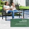 Gartenbank aus Metall, 2-Sitzer, Blumenmuster, Produktbild-Vorschau 5