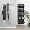 Wandgarderobe SENZA 1 Stahl Schwarz Garderobenhalter Spinder Design Produktbild-Vorschau