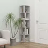 vidaXL Étagère d'angle gris béton 33x33x164,5 cm Bois Voir les images du produit 3
