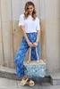 Dames strandtas, blauw, van stof, 50x36 cm Productafbeelding-voorbeeld 12