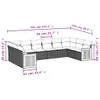 10-tlg. Garten-Sofagarnitur mit Kissen Beige Poly Rattan Produktbild-Vorschau 3