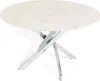 Tavolo rotondo Ø120 cm con piano in vetro temperato e gambe Anteprima dell’immagine prodotto 2