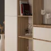 Akord Scaffale In Rovere Sonoma Bianco 80X35X180 Cm Anteprima dell’immagine prodotto 6