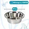 Standard Edelstahl Napf 29 cm 4200 ml Futternapf Wassernapf Produktbild-Vorschau 2