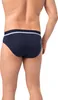 Rear view of a man wearing navy blue briefs. Produktbild-Vorschau