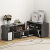 KOMFOTTEU Fernsehschrank Holz, TV-Schrank frei Produktbild-Vorschau 3