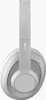 A close-up, studio shot of a pair of light gray wireless headphones against a white background. Produktbild-Vorschau