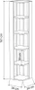 Libreria angolare 5 ripiani 34x34x161 Nati colore antracite Anteprima dell’immagine prodotto 3
