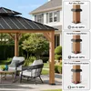 Zedernholz Gazebo KAPS mit Solar - 330cm x 330cm, braun Produktbild-Vorschau 16