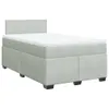 The Living Store Boxspringbett mit Matratze Hellgrau Produktbild-Vorschau 4