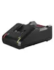 A black battery charger with red and green indicator lights. Voir les images du produit