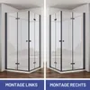 IMPTS Duschkabine Eckeinstieg 90x90cm Mattschwarz Dusche Produktbild-Vorschau 12