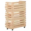 vidaXL Vozík na zeleninu 57x30x80 cm borovicový masiv Náhled obrázku produktu 3