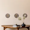 Set di 3 specchi Relaxdays, specchi rotondi a forma di Anteprima dell’immagine prodotto 2