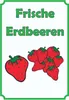 Verkaufsschild Schild Erdbeeren Hochkant A0 (841x1189mm) Produktbild-Vorschau 1