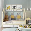 A child's bedroom with a bed, toys, and wall art. Náhled obrázku produktu