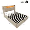 Letto imbottito 140x200 cm con spazio contenitore Anteprima dell’immagine prodotto 8