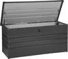 BELIANI Gartentruhe Graphitgrau Metall 400 L 132 x 62 cm Produktbild-Vorschau 1