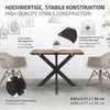 A table with two chairs, showcasing its construction and dimensions. Podgląd zdjęcia produktu