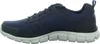 Side view of a navy blue athletic shoe. Voir les images du produit
