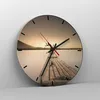 Wanduhr - Rund - Glasuhr - Floß Westen die Sonne - 30x30cm Produktbild-Vorschau 4
