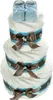 Windeltorte Babybooties | 3-stöckig blau Produktbild-Vorschau 2