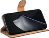 A smartphone in a brown flip case, displayed on a white background. Anteprima dell’immagine prodotto