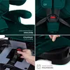 A collage of four close-up images of a car seat, highlighting different features. Produktbild-Vorschau