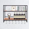 Nástěnný závěsný stojan na víno 3 Tier Bottle Rack Black Náhled obrázku produktu 2