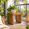 Relaxdays, banco, madera de acacia aceitada, dimensiones: Vista previa de la imagen del producto 3