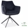 Stuhl Azalia Velvet Schwarz Samtstoff 18 Produktbild-Vorschau 3