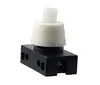 A product shot of a white and black push button switch on a white background. Produktbild-Vorschau