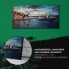 Wanduhr Bürouhr Leinwand Bild Geräuschlos 60x30 Gemälde See Produktbild-Vorschau 5