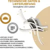 A diagram and technical specifications for a modern LED ceiling light. Náhled obrázku produktu