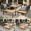 Collage of outdoor furniture sets on a patio. Podgląd zdjęcia produktu