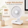 4x 4000mAh Akku Tischventilatoren, 4 Stufen, 90° Automatik Produktbild-Vorschau 6