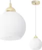 Eliza White Pendelleuchte Gold – 1 flammig E27 transparente Produktbild-Vorschau 1