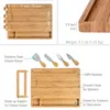 Bamboe Kaasplank met Kaasmessen Set – Bamboo Cheese Board – Productafbeelding-voorbeeld 2