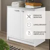 SMASH Badezimmer Waschbeckenunterschrank Weiß matt 63x55x29 Produktbild-Vorschau 6