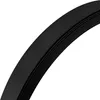 A close-up, abstract view of a black, ribbed profile strip, likely made of PVC, against a white background. Podgląd zdjęcia produktu