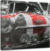 Leinwandbild altes auto mit britischer flagge 40x40 cm Produktbild-Vorschau 1