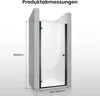SONNI Nischentür Pendeltür Dusche 90x195cm,6mm Produktbild-Vorschau 7