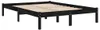 vidaXL Massief houten bed, zwart, grenen, 200x200 cm Productafbeelding-voorbeeld 3