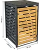 dobar Mülltonnenverkleidung 120 L, schwarz-braun, Produktbild-Vorschau 11