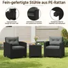 Yaheetech 3-tlg. Gartenmöbel Set aus Polyrattan, inkl. 2 Produktbild-Vorschau 7