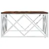 The Living Store Couchtisch Edelstahl und Altholz Massiv Produktbild-Vorschau 4