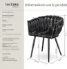 Set de chaises de salle à manger Astano velours design noué Voir les images du produit 6