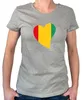 Huuraa Damen T-Shirt Guinea Flagge Herz XL Sport Grey Bio Produktbild-Vorschau 1