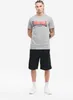 Herren T-Shirt normale Passform TWO TONE Marl Grey/Navy/Red Produktbild-Vorschau 4